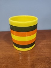 Vtg 80s Waechtersbach Mug Made in W. Germany Racing Strip w/ Green & Orange