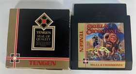 Skull & Crossbones NES Tengen Black Cartridge Tested Authentic