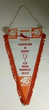 Sunderland Vasas Budapest 1973 Coppa Europa Calcio Pennant 4S Sports Tour Raro
