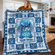 Movies Lilo and Stitch Throws Blanket With Case For Room Decor 3D Printed