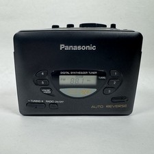 Panasonic Portable Cassette Player RQ-V186 Auto Reverse Digital Stereo AM / FM