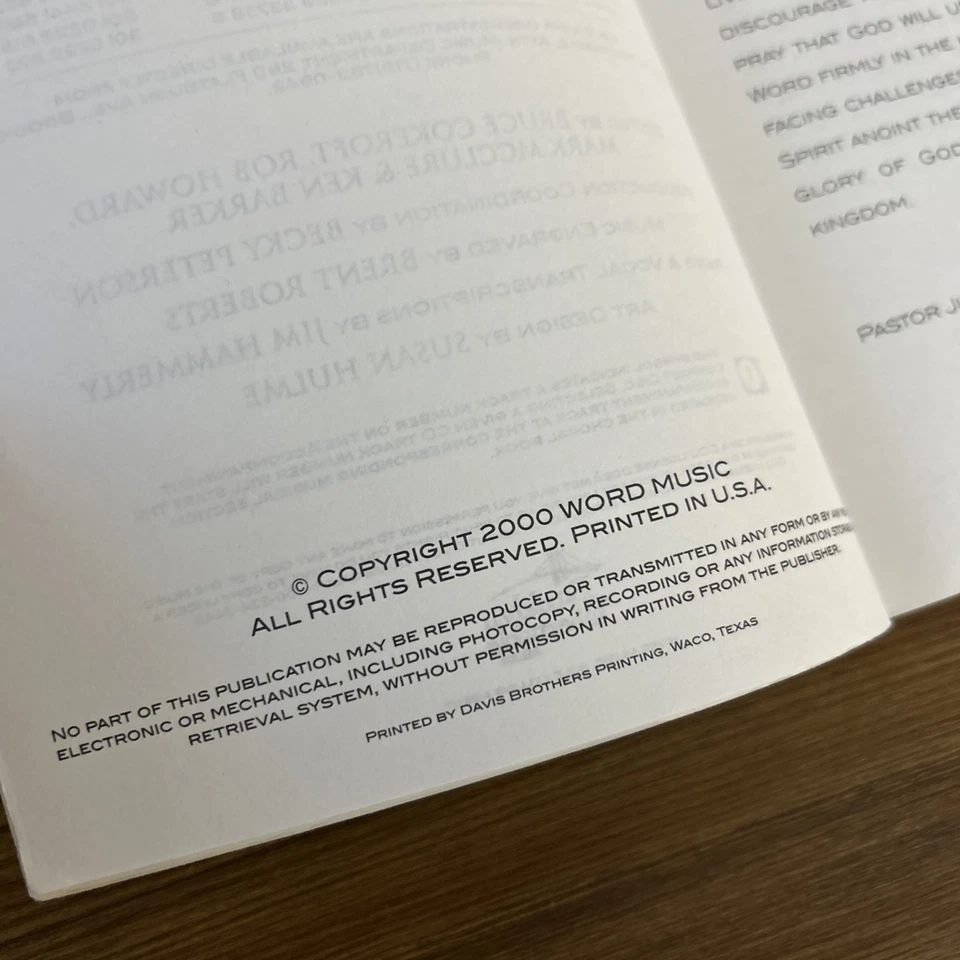 Brooklyn Tabernacle Choir Live “God Is Working” Choral Piano Book Sheet Music - Image 4 of 4