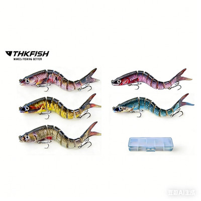 5PCS Jointed Fishing Swimbait Lure Multi Section Hard Bait 8/7Segment Fish Lure