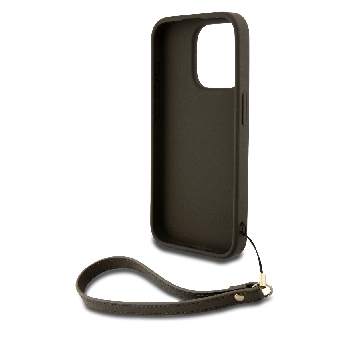 Coque iPhone 14 Pro DKNY Marron Antichute protégeant avec Sangle Poignet - 4