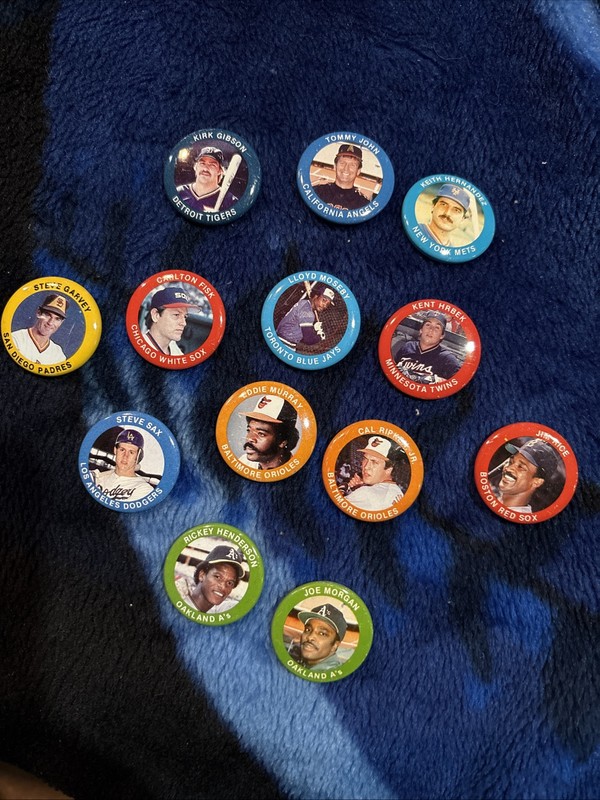 Baseball Pins 1984 Fun Foods Lot of 13 SEE PHOTOS FOR PLAYERS