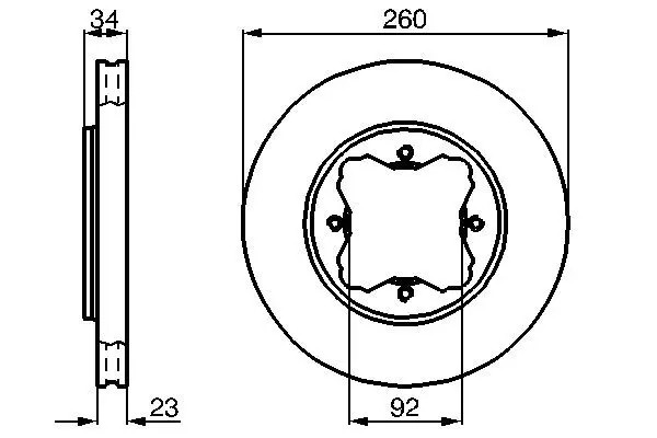 Bosch Disque De Frein Bd490 Honda;Rover - Image 2