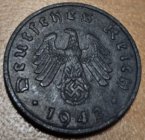 1942 Germany 10 Reichspfennig — photo from another recent sale