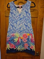 Lilly Pulitzer Harper Let's Mango French Terry Shift Dress Women's Size S 