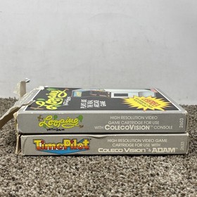 Colecovision Game Lot Time Pilot And Looping With Boxes Tested