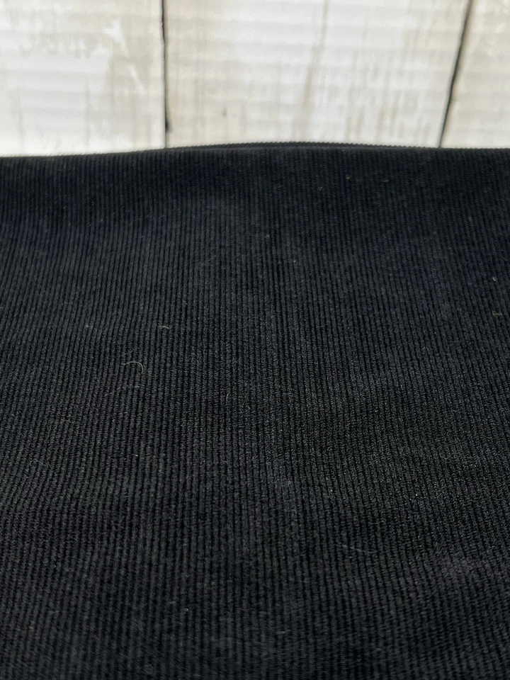 Vintage Black Small Rib Corduroy Polyester Fabric 3/4 Yards 58" Wide Unbranded - Image 4 of 4