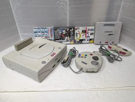 Sega Saturn White Console 3D Multi controller Game soft case Nights Japan