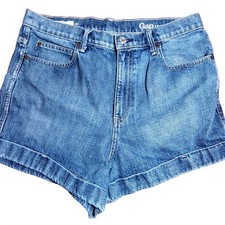 Gap 1969 Original High Rise Denim Shorts Women's Size 32 Blue mom vintage style