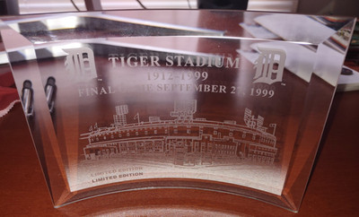 Tiger Stadium Final Game September 27, 1999 Detroit Tigers MLB Etched Glass