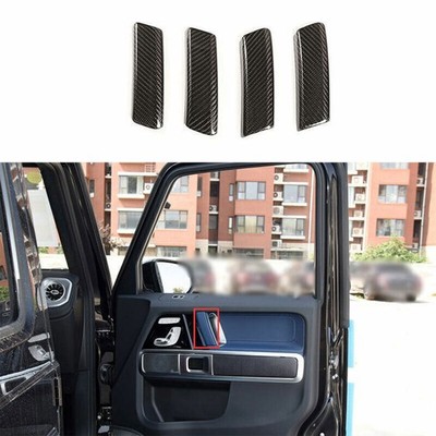 For Benz 2019-2022 G-Class Real Carbon Fiber Inner Door Panel Cover Strip Trim
