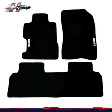 Fits Honda Civic Coupe 1996-2000 Waterproof Black Velour Carpet Car Floor Mats L