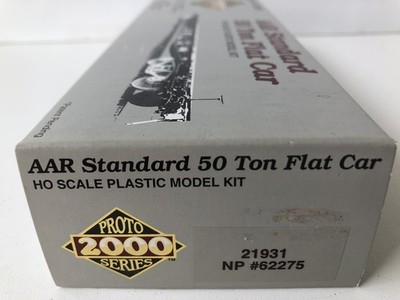 Proto 2000 #21931 AAR Standard 50 Ton Flat Car NP #62275 Unassembled Kit NIB