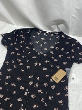 Vans black floral button-up mini dress Nwt Size Large 