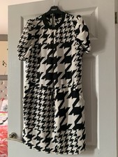Next Lightweight Black N White Dres Size 14 Pockets In Addition.