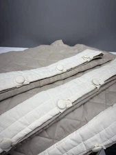 Lot of 3-MADISON PARK Standard Size Pillow Shams 20”x26” Breanna Quilted Buttons