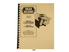 Foley Belsaw 12" Model 984/985 Planer/Molder w/Saw Attachment Manual   *814