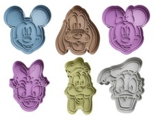 Disney Mickey, Donald Duck, Goofy, Pluto Cookie Cutters + insert - approx. 8cm