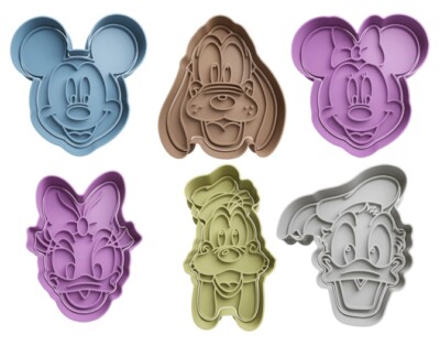 Disney Mickey, Donald Duck, Goofy, Pluto Ausstechformen + Einsatz - ca. 8cm