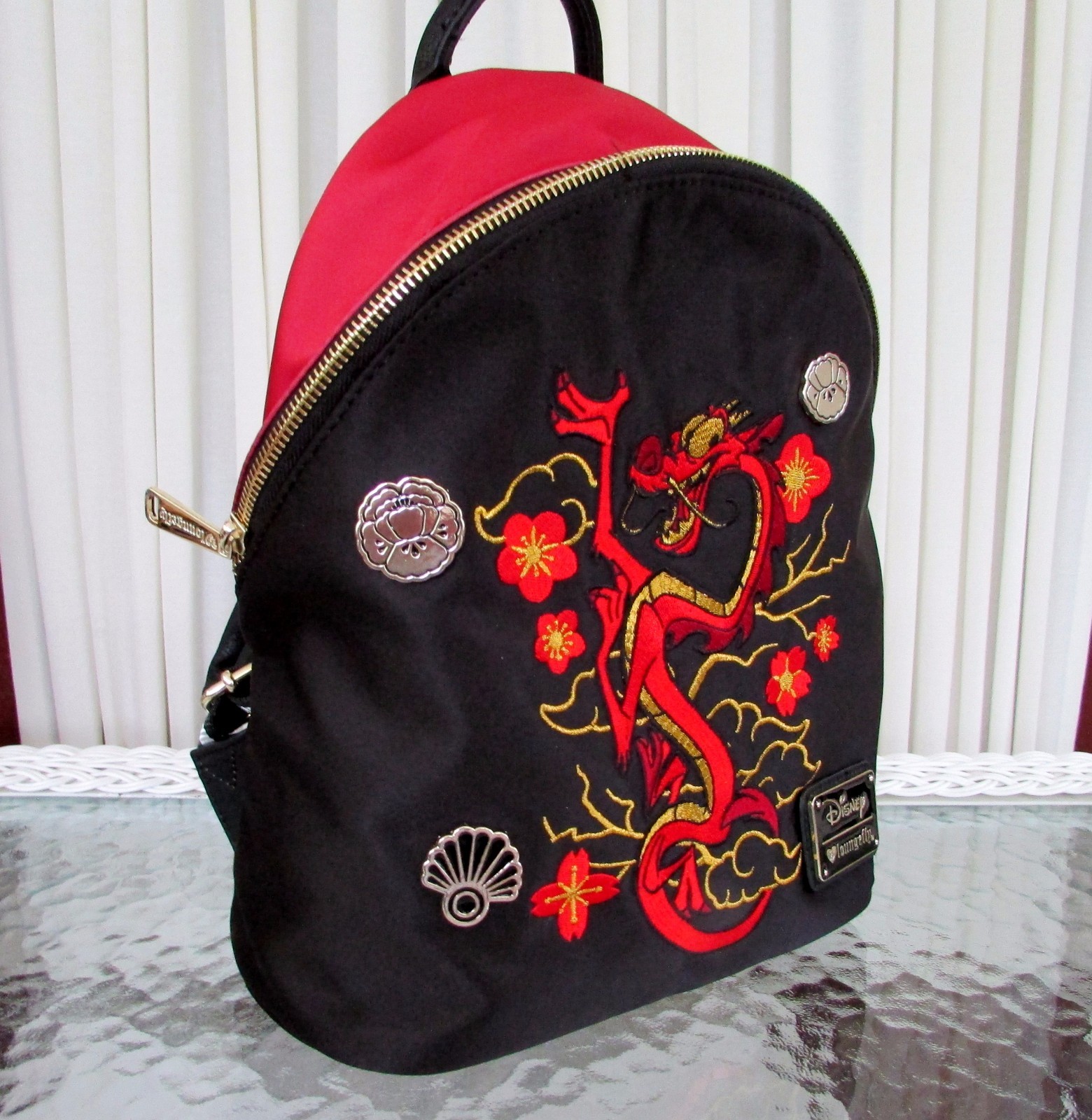 loungefly mushu mini backpack