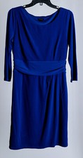 Ann Taylor Women’s Dress 8 Blue A Line 3/4 Sleeve Stretch Lined Pullover 