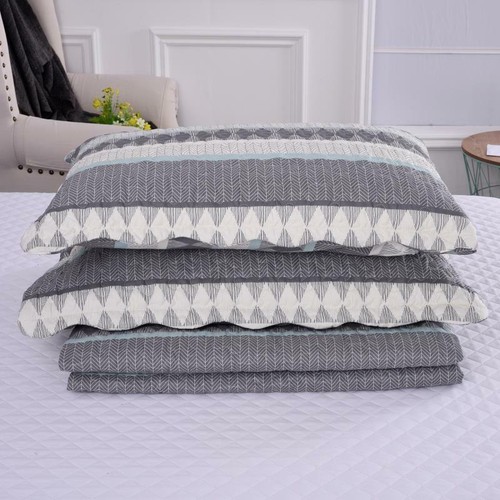 luxury Boho Stripe Quilt Bedspread Reversible 3Piece Bohemian Design Bedding Set - Picture 62 of 67