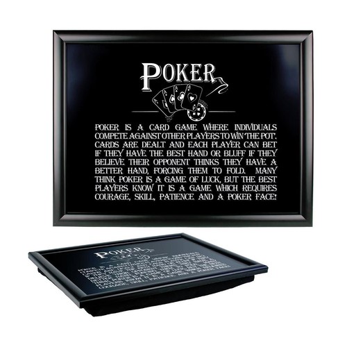 Lap Tray Cushioned Padded Bean Bag Food Rest Father's Day Sport Gift - Poker - 第 1/1 張圖片