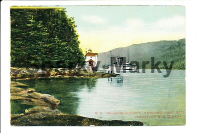 KANADA SS Prinzessin Victoria betritt Löwentor Vancouver v. Chr. Vintage Postkarte R01
