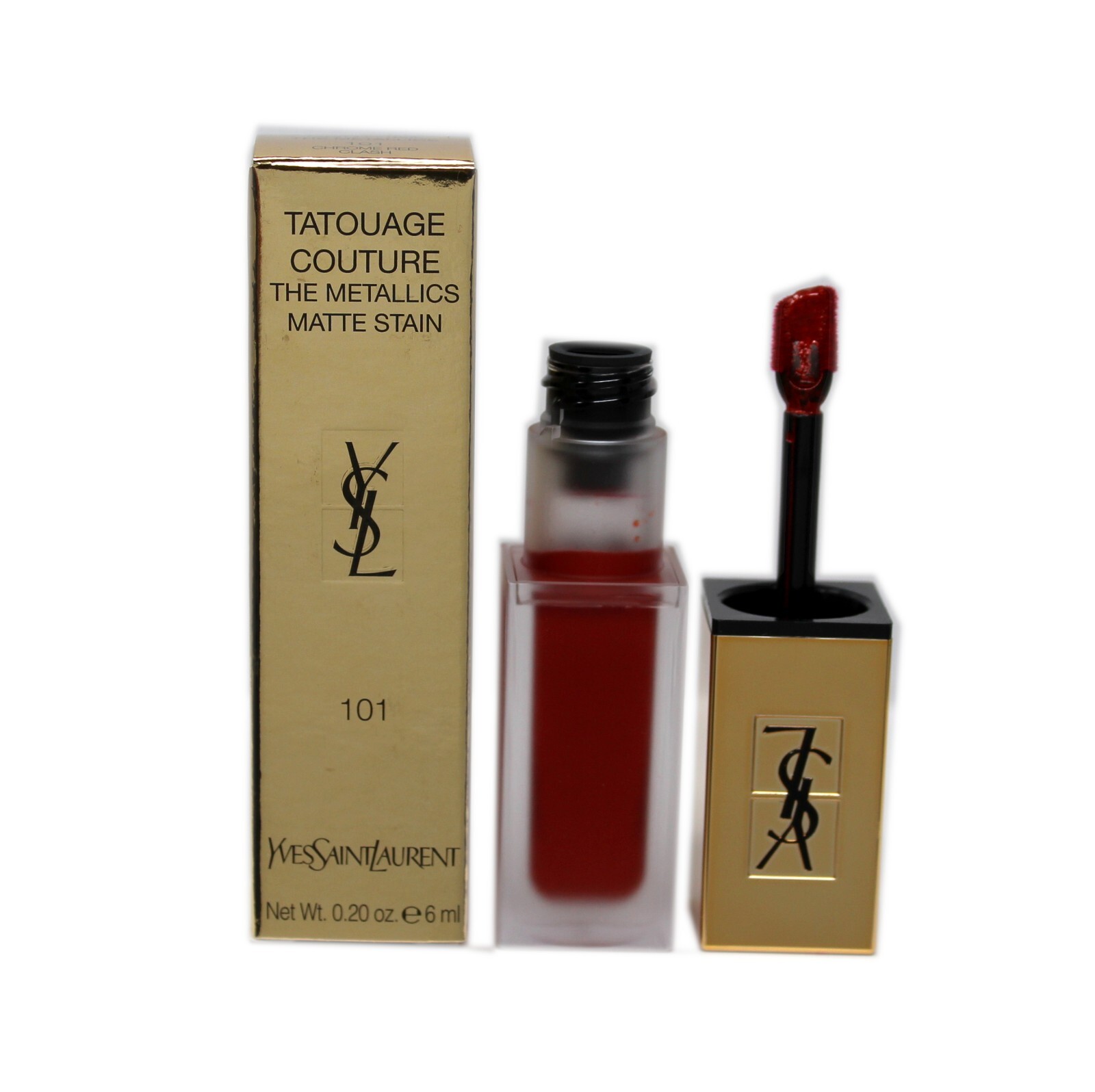 МАТОВАЯ МОРИЛКА YVES SAINT LAURENT TATOUAGE COUTURE 6 МЛ 101 - ХРОМ КРАСНЫЙ CLASH 7390₽