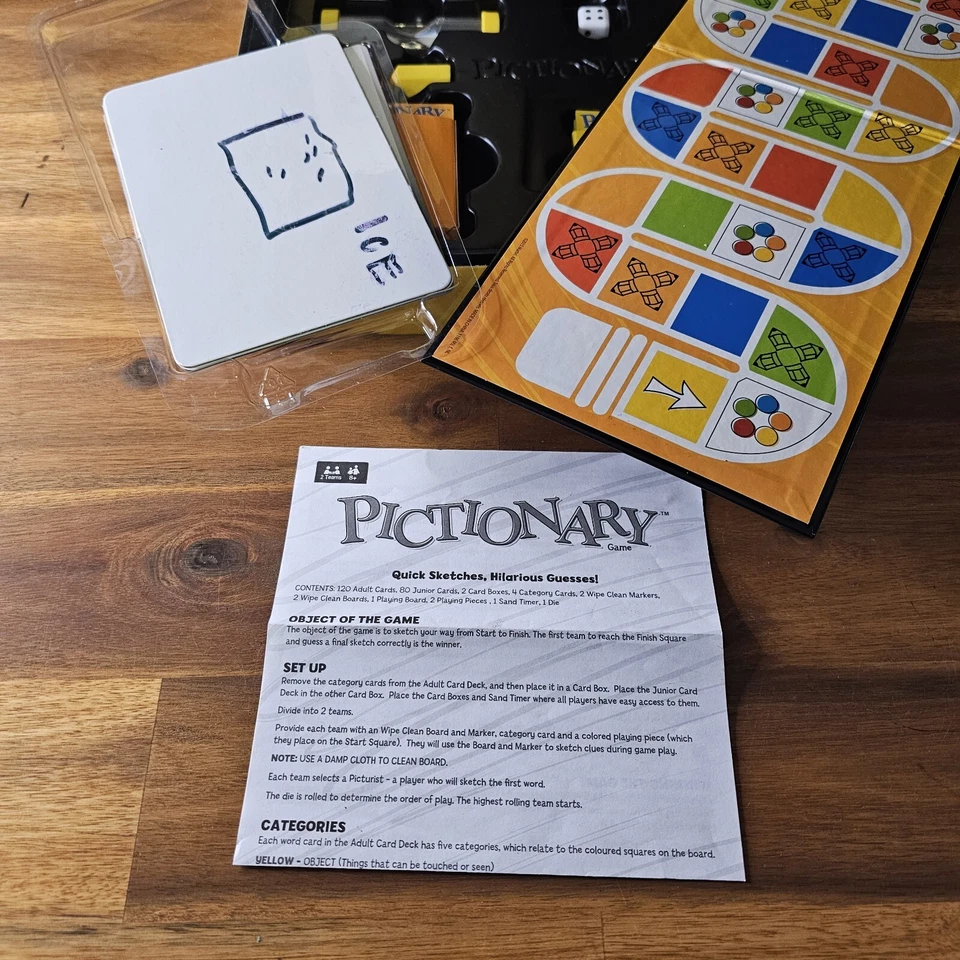 PICTIONARY Board Game w/Pop Culture Catagory Mattel 2016 - Image 2 of 4
