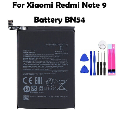 For Xiaomi Redmi Note 9 Battery BN54 Replacement Tools