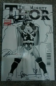 The Mighty Thor #6 variant Signed by Matt Fraction, Dexter ...