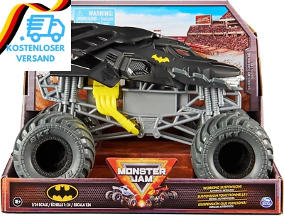 BESUCHE DEN MONSTER JAM-STORE Monster Jam, Offizieller Batmobile Monster Truck, Metall-Spritzguss-Fahrzeug Zum