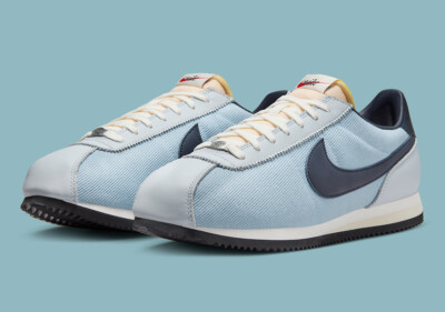 Nike Cortez Light Denim Armory Blue Twill Platinum HF0100-400 sz 7.5 Men's