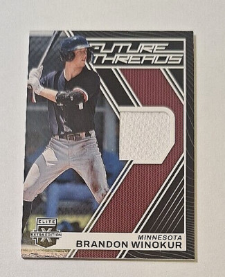 2023 Elite Extra Future Threads Relics #FT-BW Brandon Winokur XRc Jersey Twins