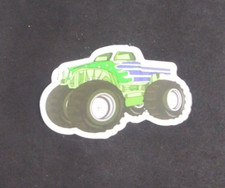 Green With Blue Waves Cool Monster Truck Sticker 1.5