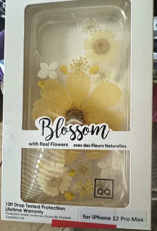 ROQQ Blossom With Real Flowers IPhone Case For iPhone 12 Pro Max, NEW