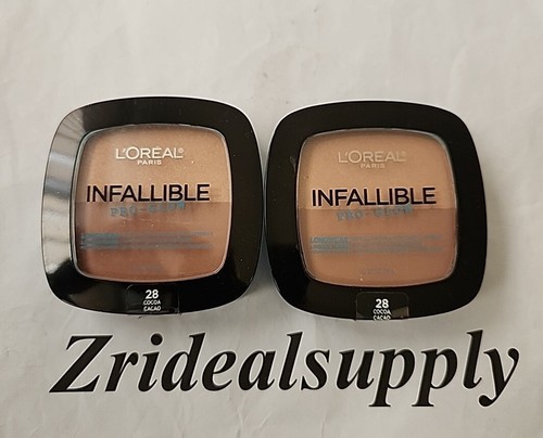 L'OREAL INFALLIBLE PRO GLOW LONGWEAR POWDER 28 COCOA PACK OF 2 - Picture 1 of 2