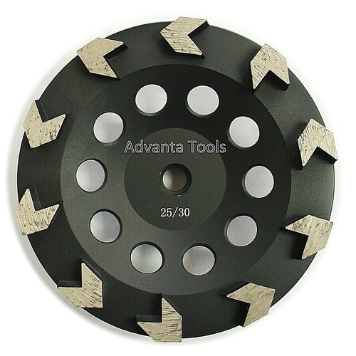 2PK 7” Arrow Segment Cup Wheel - 25/30 Grit Diamond For Concrete Epoxy Grinding - Picture 2 of 6