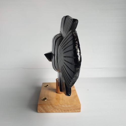 Gift Art Sculpture Wood Handmade Thai Hand Carved fish stand wooden vtg - Picture 11 of 12