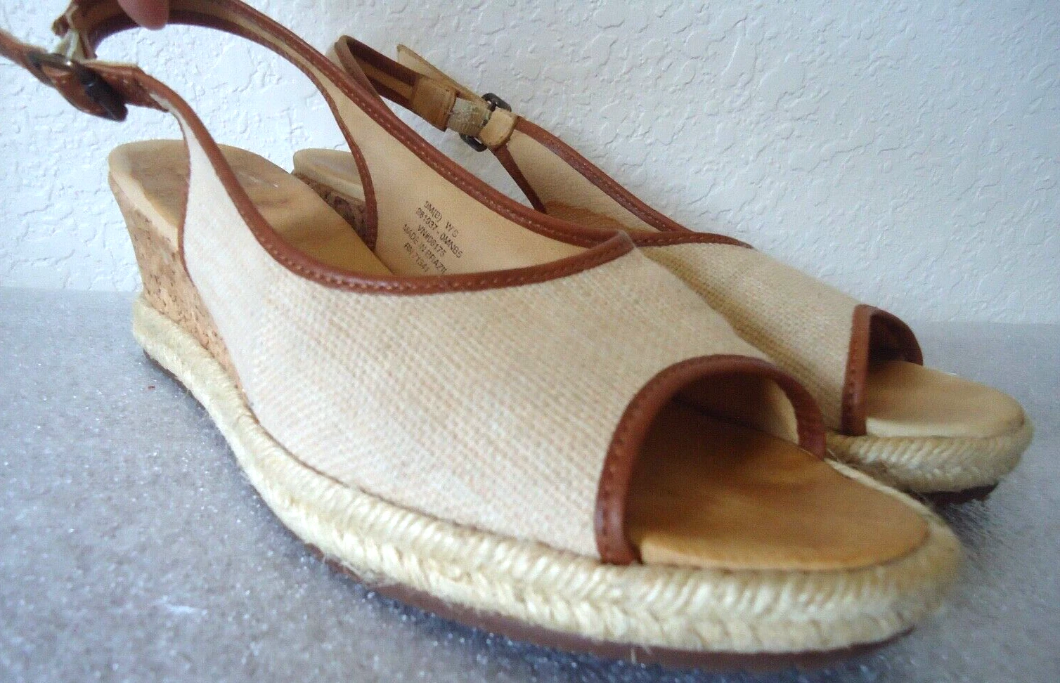 MBT L.L. Espadrillas donna zeppa di sughero Bean Brazil taglia 9M (B) #76