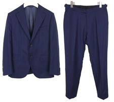 SUITSUPPLY La Spalla / Brescia Suit Men's UK 40 / UK 38 Wool Silk Blue