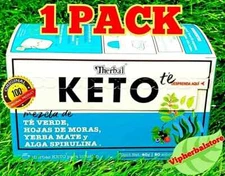 Te KETO TEA Therbal 20 Tea bags Alga Spirulina Yerba Mate Te Verde Moras