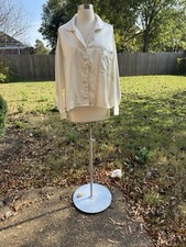 Victoria  s Secret Vintage Gold Label Pajama Satin Night Shirt Medium Ivory