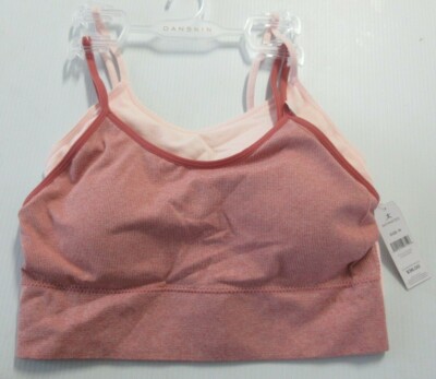 Danskin Intimates Women's 2 Pair Pack Removable Pads All-Day Comfort Bras Size M