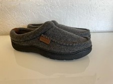 Dearfoam Men's Dark Heather Gray Wool Memory Foam No Sweat Slippers