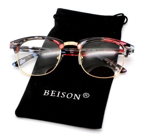 Agstum Womens Mens Vintage Classic Horned Rim Glasses Frame Nerd Eyeglasses - Picture 5 of 51